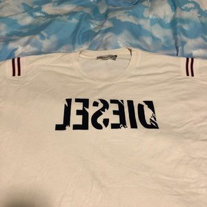 Diesel T Shirt big logo reverse mirror